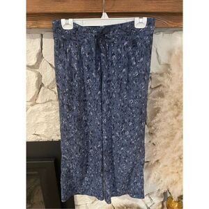 Athleta avenue printed wide leg crop pant size 8